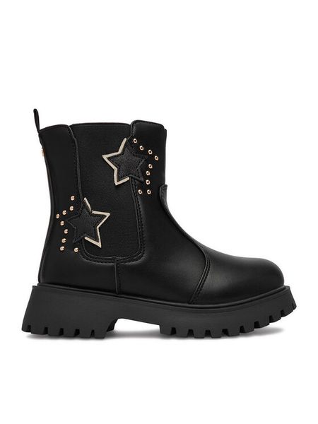 DeeZee Botki CEO-CM251204-10 Czarny. Czarne botki dziewczęce DeeZee, bez wzorów, ze skóry, bez ramiączek. Za 149.99 zł.