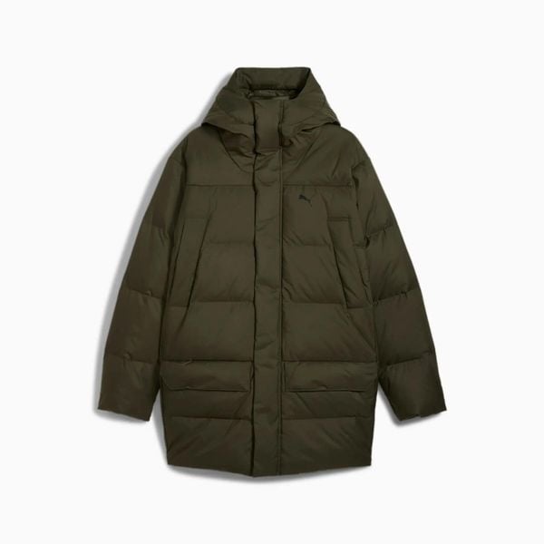 Kurtka z kapturem męska Puma PROTECTIVE DOWN PARKA zielona 62646670 r S. Zielone kurtki męskie Puma, m, bez wzorów, z materiału. Za 546.34 zł.