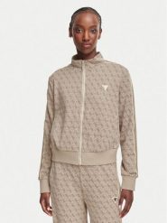 Guess Bluza V6YQ28 K5183 Beżowy Regular Fit. Brązowe bluzy bez kaptura damskie Guess, m, z syntetyku. Za 474.99 zł.