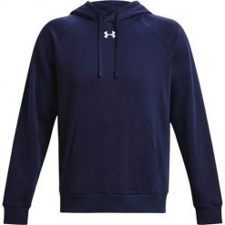 Bluza sportowa męska Under Armour Rival Fleece. Białe bluzy sportowe męskie Under Armour, bez wzorów, sportowe, bez kołnierzyka, bez ramiączek. Za 349.99 zł.