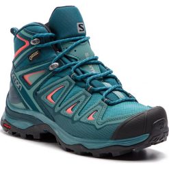 Trekkingi SALOMON - X Ultra 3 Mid Gtx W GORE-TEX 404755 20 W0 Hydro./Reflecting Pond/Dubarry. Zielone obuwie trekkingowe damskie Salomon. W wyprzedaży za 459.00 zł.