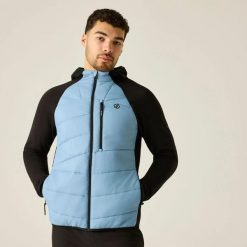 Męska hybrydowa kurtka aero fuse z wyłożeniem. Czarne kurtki męskie Dare 2b, l, bez wzorów, z materiału, z kapturem. Za 349.00 zł.