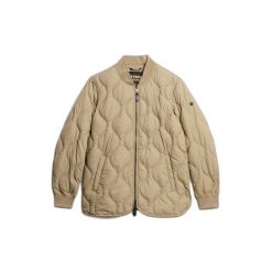 Damska kurtka puchowa Superdry. Brązowe kurtki damskie Superdry., bez wzorów, z puchu, bez kaptura. W wyprzedaży za 439.10 zł.