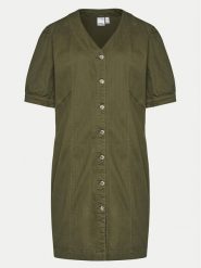 Vero Moda Curve Sukienka codzienna Wild Gena 10302450 Zielony Regular Fit. Zielone sukienki damskie Vero Moda Curve, na co dzień, bez wzorów, z bawełny, bez kołnierzyka, bez ramiączek, proste. Za 119.99 zł.