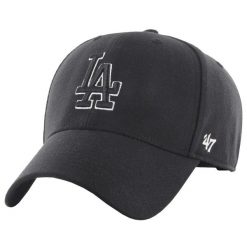 Czapka z daszkiem dla dorosłych 47 Brand MLB Los Angeles Dodgers Cap. Czarne czapki męskie 47 Brand, bez wzorów, sportowe. Za 109.99 zł.