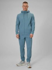 Spodnie treningowe z jednostronnie drapanej dzianiny męskie niebieskie 4F 3XL. Niebieskie spodnie materiałowe męskie 4f, bez wzorów, z dzianiny. Za 179.99 zł.