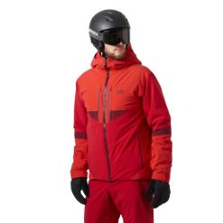 Kurtka narciarska Helly Hansen Kvitfjell. Czerwone kurtki męskie Helly Hansen, na zimę, m, bez wzorów, sportowe, bez kaptura. W wyprzedaży za 2,335.00 zł.