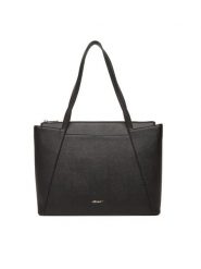 JENNY Torebka C-JEN-H-001-08 Czarny. Czarne torebki klasyczne damskie Jenny, bez wzorów, z materiału, bez dodatków. Za 149.99 zł.