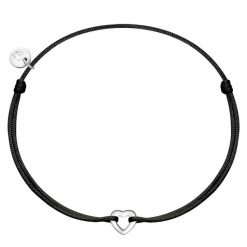 Glanzstücke München Bransoletka Serce z Srebra Sterling w srebrze Bransoletki 1 ct Damski. Czarne bransoletki damskie Glanzstücke München, srebrne. Za 189.99 zł.