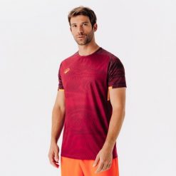 Koszulka piłkarska Kipsta Club Wavy. Brązowe t-shirty sportowe męskie KIPSTA, l, z materiału, bez ramiączek, do piłki nożnej. Za 119.99 zł.