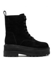 Calvin Klein Jeans Trapery Flatform Zip Laceup Mg S YW0YW01554 Czarny. Czarne trapery damskie Calvin Klein Jeans, z jeansu, bez obcasa. Za 449.99 zł.