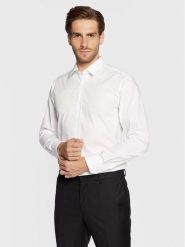 Hugo Koszula Elisha02 50479396 Biały Extra Slim Fit. Białe koszule męskie Hugo, m, bez wzorów, z bawełny, bez kołnierzyka, bez ramiączek. Za 289.99 zł.