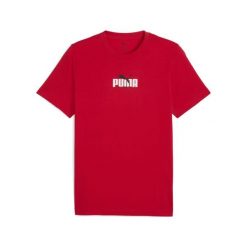 Męska koszulka z grafiką i napisem PUMA PUMA. Czerwone t-shirty sportowe męskie Puma, m, bez ramiączek, do biegania. W wyprzedaży za 69.00 zł.