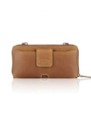 SPARWELL Skórzana torebka w kolorze jasnobrązowym na telefon - 19 x 9 x 3 cm rozmiar: onesize. Brązowe torebki klasyczne damskie SPARWELL, bez wzorów, z materiału, bez dodatków. Za 121.99 zł.