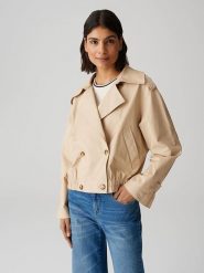 OPUS Kurtka przejściowa w kolorze beżowym rozmiar: 36. Brązowe kurtki damskie Opus, bez wzorów, prążkowane, bez kaptura. Za 260.99 zł.