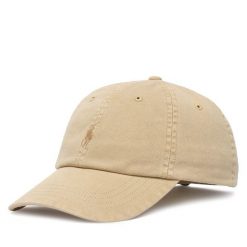 Czapka z daszkiem Polo Ralph Lauren. Brązowe czapki męskie Polo Ralph Lauren, bez wzorów. Za 379.99 zł.