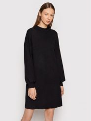 Vero Moda Sukienka dzianinowa Nancy 10249116 Czarny Relaxed Fit. Czarne sukienki damskie Vero Moda, m, bez wzorów, z dzianiny, bez kołnierzyka, bez ramiączek. Za 99.99 zł.