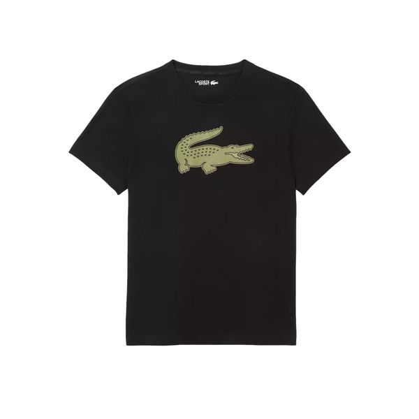 Koszulka Lacoste Sport Ultra Dry Logo. Czarne t-shirty sportowe męskie Lacoste, xl, z materiału, bez ramiączek, na fitness i siłownię. Za 354.10 zł.
