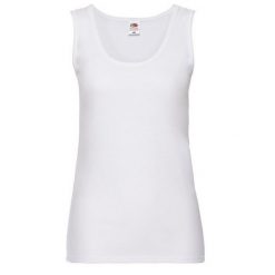 Kamizelka Damska Valueweight Top. Czarne kamizelki damskie Fruit of the Loom, l, bez wzorów, bez ramiączek. Za 45.99 zł.