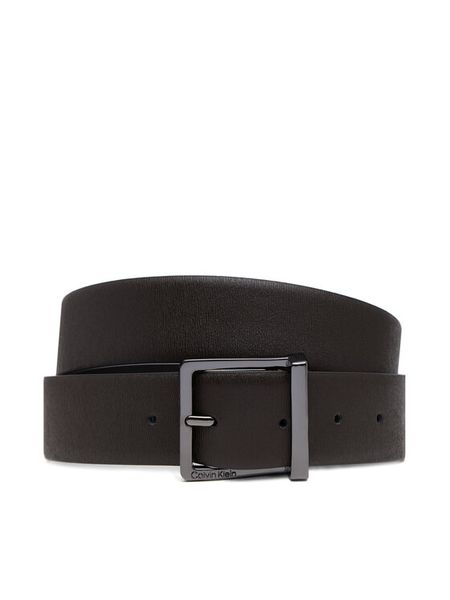 Calvin Klein Pasek Męski Sleek Square Tex 35Mm K50K512837 Brązowy. Brązowe paski męskie CALVIN KLEIN, bez wzorów, ze skóry. Za 159.99 zł.