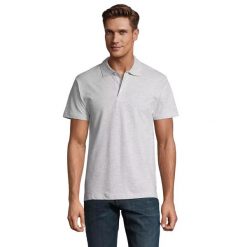 Koszulka Polo Dla Dorosłych Unisex Spring II. Szare koszulki polo męskie SOL'S, m, bez wzorów, z bawełny, bez ramiączek. Za 85.99 zł.