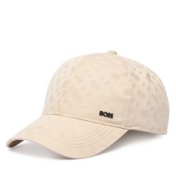 Czapka z daszkiem BOSS. Brązowe czapki męskie Boss, bez wzorów. Za 299.99 zł.