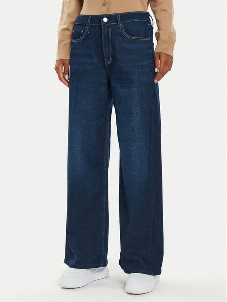 Guess Jeansy W4BA82 D5HF1 Niebieski Palazzo Fit. Niebieskie jeansy damskie Guess. Za 289.99 zł.