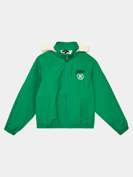 Tommy Jeans Wiatrówka Script Monogram KG0KG07898 Zielony Regular Fit. Zielone spodnie dziewczęce Tommy Jeans, z jeansu. Za 359.99 zł.