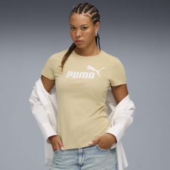 Damska koszulka z logo ESS No. 1 PUMA Pebble Path Black. Czarne bluzki damskie Puma, bez wzorów, bez ramiączek. Za 99.00 zł.