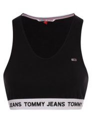 Tommy Jeans Top Kobiety Bawełna czarny, XS. Czarne topy sportowe damskie Tommy Jeans, xs, bez wzorów, z bawełny, bez ramiączek. Za 179.95 zł.