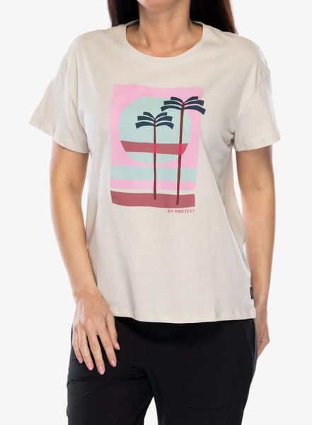 Koszulka z nadrukiem damska Protest Prtglassy T-Shirt. Białe t-shirty damskie Protest, l, bez wzorów, z bawełny, bez kołnierzyka. Za 168.00 zł.