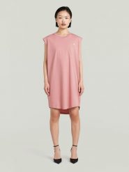 G-Star Sukienka w kolorze jasnoróżowym rozmiar: S. Różowe sukienki damskie G-Star, na co dzień, s, bez wzorów, z bawełny, retro, bez kołnierzyka, bez ramiączek, midi, proste. Za 121.99 zł.