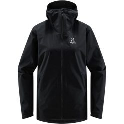 Damska kurtka turystyczna Haglöfs Korp Proof. Czarne kurtki damskie Haglöfs, bez wzorów, bez kaptura. W wyprzedaży za 699.90 zł.