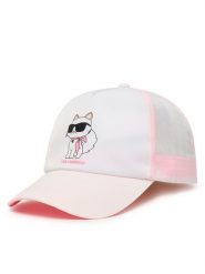 Karl Lagerfeld Kids Czapka z daszkiem Z31235 M Biały. Białe czapki dziecięce Karl Lagerfeld Kids, bez wzorów, z poliesteru. Za 131.99 zł.