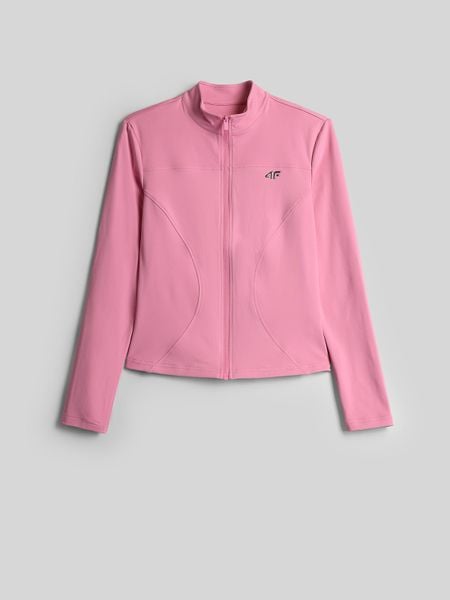 4F Bluza slim bez kaptura damska - różowa XS. Czerwone bluzy bez kaptura damskie 4f, xs, bez wzorów. Za 189.99 zł.