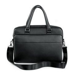 Skórzana torba męska na laptopa i dokumenty Solier SL43 Volden czarna na ramię. Czarne torby na laptopa damskie Solier, bez wzorów, ze skóry. Za 345.00 zł.