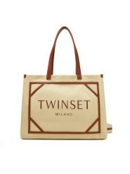 TWINSET Torebka 251TB7081 Beżowy. Brązowe torebki klasyczne damskie Twinset, bez wzorów, z materiału, bez dodatków. Za 399.99 zł.