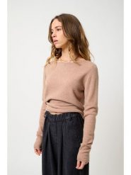 AUTHENTIC CASHMERE Kaszmirowy sweter "Criou" w kolorze beżowym rozmiar: L. Brązowe swetry klasyczne damskie AUTHENTIC CASHMERE, l, z kaszmiru, bez kołnierzyka. Za 286.16 zł.