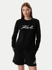 KARL LAGERFELD Bluza B2W20010 Czarny Regular Fit. Czarne bluzy bez kaptura damskie Karl Lagerfeld, l, z bawełny. Za 829.99 zł.