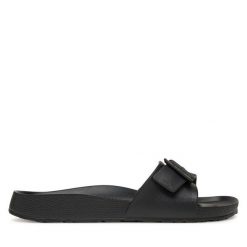 Klapki ONLY Shoes. Czarne klapki damskie ONLY Shoes, bez wzorów, bez obcasa. Za 49.99 zł.