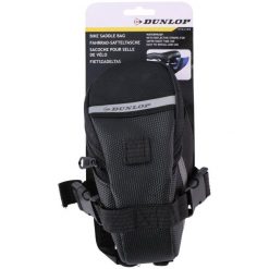 Sakwa torba rowerowa pod siodło na rzepy Dunlop. Czarne torebki klasyczne damskie Dunlop, bez wzorów, z materiału, małe, bez dodatków. Za 35.47 zł.