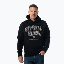Bluza męska Pitbull So Cal Hooded. Czarne bluzy z kapturem męskie PITBULL, l, z bawełny. Za 179.99 zł.