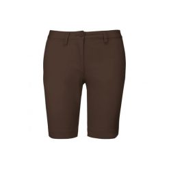 Damskie Szorty chino Kariban. Brązowe szorty damskie KARIBAN, bez wzorów, z bawełny. Za 136.50 zł.