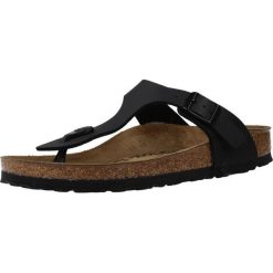 Japonki damskie Birkenstock Gizeh Bf Black. Czarne klapki damskie Birkenstock, bez wzorów, z materiału, bez obcasa. Za 387.00 zł.