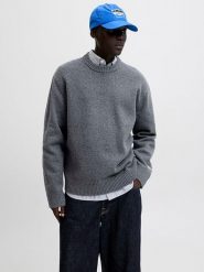 Jack & Jones Sweter w kolorze szarym rozmiar: M. Szare swetry męskie Jack & Jones, m, bez wzorów, bez kołnierzyka. Za 135.17 zł.