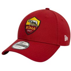 Czapka z daszkiem męska Core 9FORTY AS Roma Cap. Czerwone czapki męskie New Era, bez wzorów, z bawełny, sportowe. Za 119.99 zł.