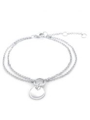 Eclat d'Argent Srebrna bransoletka z elementem ozdobnym rozmiar: onesize. Szare bransoletki damskie Eclat d'Argent, srebrne. Za 82.99 zł.