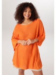 Aniston Sweter w kolorze pomarańczowym rozmiar: 44. Pomarańczowe swetry klasyczne damskie Aniston, bez kołnierzyka. Za 130.99 zł.