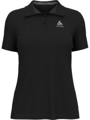 Odlo Funkcyjna koszulka polo w kolorze czarnym rozmiar: S. Czarne bluzki sportowe damskie Odlo, s, bez wzorów, z materiału, bez ramiączek. Za 140.53 zł.
