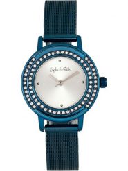 Sophie & Freda Zegarek kwarcowy "Cambridge" w kolorze srebrno-niebieskim rozmiar: onesize. Niebieskie, analogowe zegarki damskie Sophie & Freda. Za 264.77 zł.